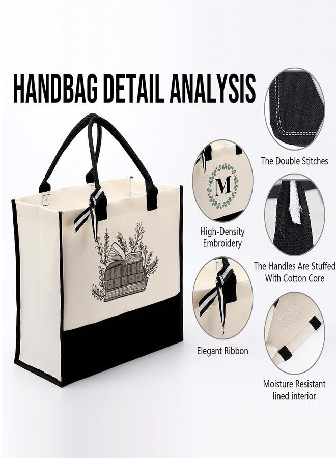 EDCTO Canvas Tote Bag, Cotton Canvas Tote Bag, Birthday Gifts for Women Librarian Book Reader Book Lover, Canvas Tote Bags for Women, Womens Weekend Bag… - Image 4
